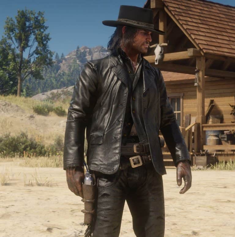 Black Gunslinger jacket and fringed chaps - Red Dead Redemption 2 Mod